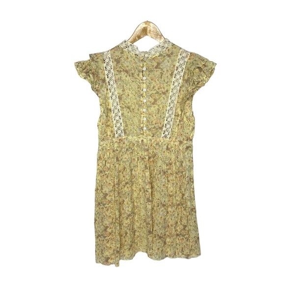 NWT Free People Eva Tunic Top/Mini Dress moon yellow xs - Picture 4 of 16